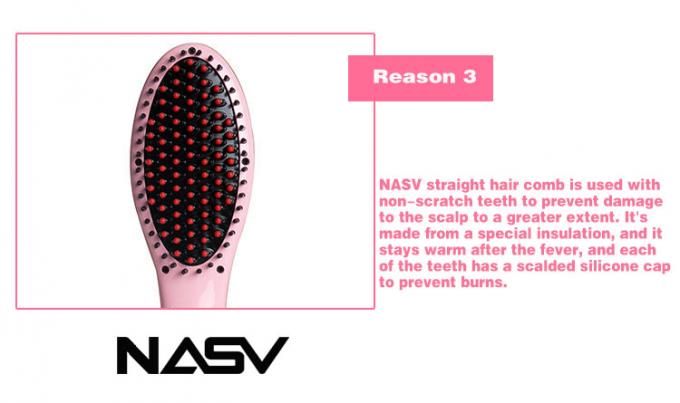 Máquina eléctrica NASV 100 de la belleza del hogar del cepillo de la enderezadora del pelo con la exhibición del Lcd