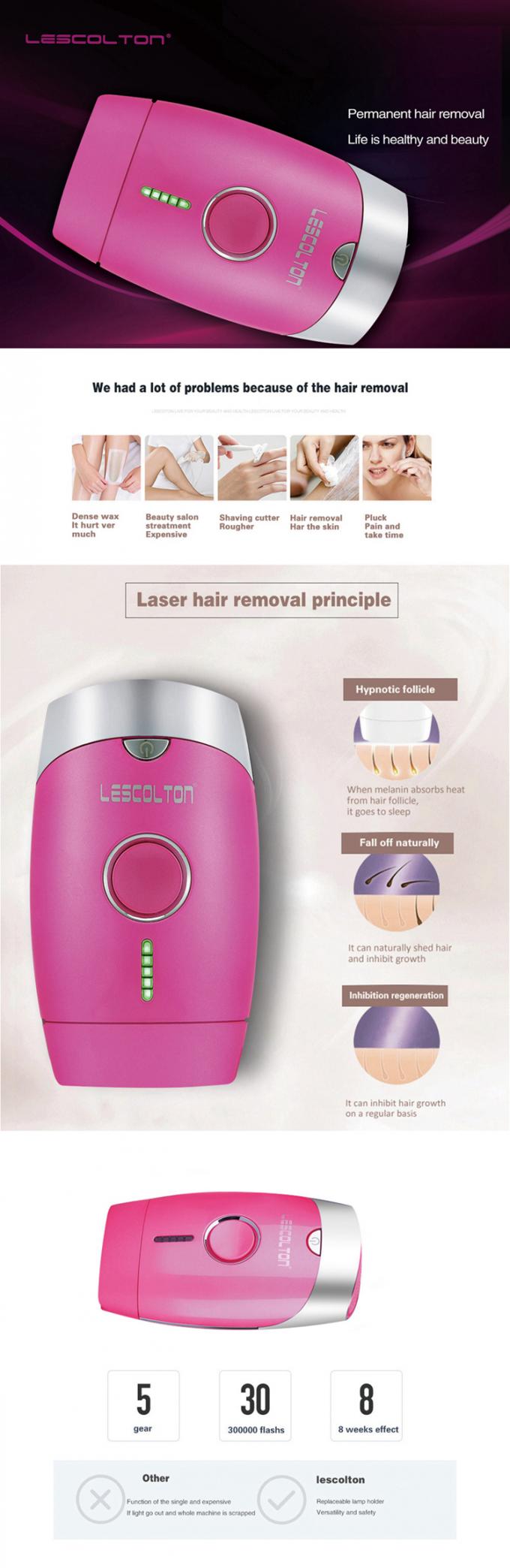 Máquina del retiro del pelo del laser de Lescolton T002 para el uso en el hogar