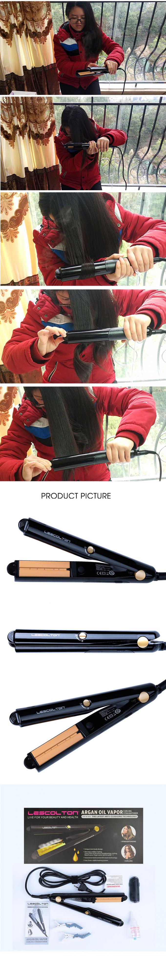 Enderezadora de cerámica del pelo del hierro plano de la función del vapor anti - tecnología de obstrucción